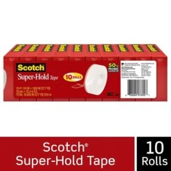 Scotch® Super-Hold Tape Refill, Transparent, Crystal Clear Clarity Finish, 3/4" X 22.22 Yds., 1" Core, 10 Rolls (700S10) -Scott Stationery Shop 0244F062 2C81 41E4 9ADA918A152FC6D2 s7