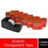 Scotch® Transparent Tape, 3/4" X 27.77 Yds., 12 Rolls (600KC60) -Scott Stationery Shop 073B7685 5332 4974 A5562AAC7E97B615 s7