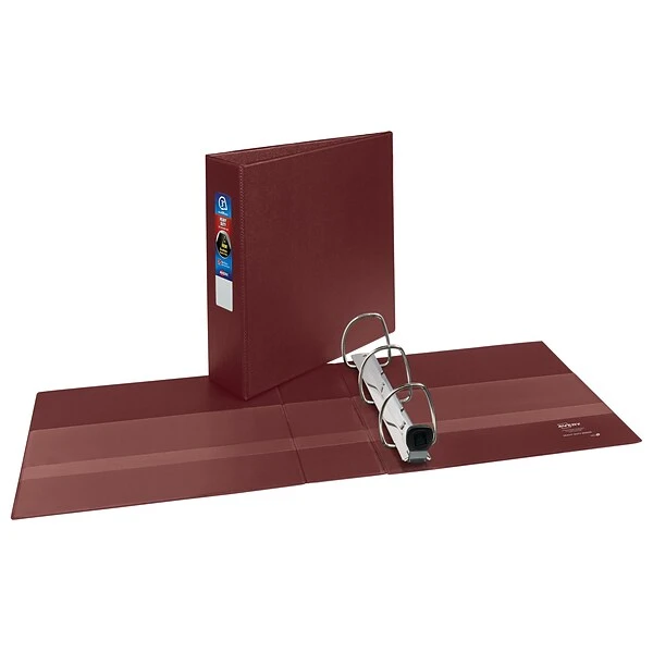 Avery DuraHinge Heavy Duty 3" 3-Ring Non-View Binder, Maroon (79363) 9 Avery DuraHinge Heavy Duty 3" 3-Ring Non-View Binder, Maroon (79363) - Image 7