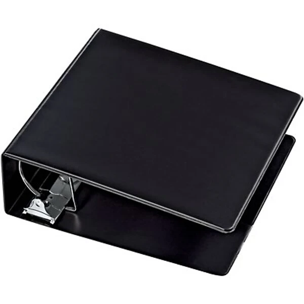 Quill Brand® Standard 4" 3 Ring Non View Binder With D-Rings, Black (758551) 5 Quill Brand® Standard 4" 3 Ring Non View Binder With D-Rings, Black (758551) - Image 3