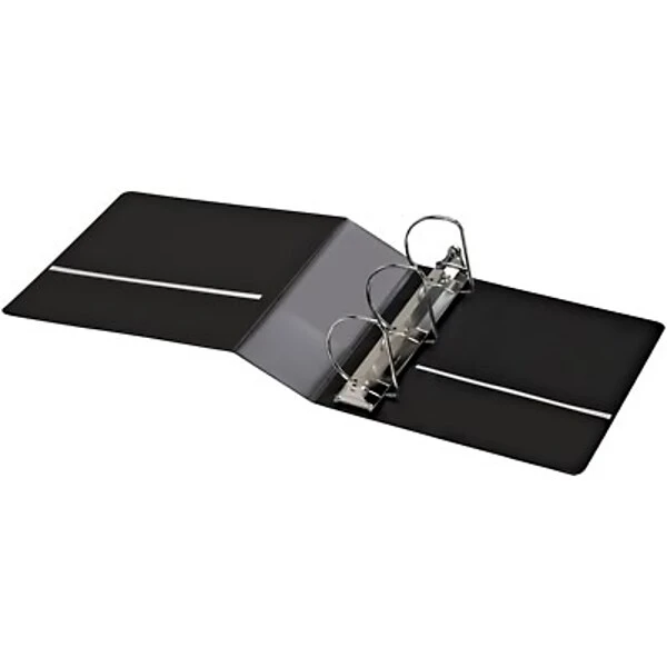 Quill Brand® Standard 4" 3 Ring Non View Binder With D-Rings, Black (758551) 4 Quill Brand® Standard 4" 3 Ring Non View Binder With D-Rings, Black (758551) - Image 2