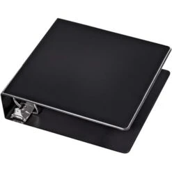Quill Brand® Standard 2" 3 Ring Non View Binder With D-Rings, Black (758801) -Scott Stationery Shop 103197 s7