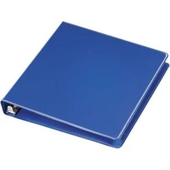 Quill Brand® Standard 1" 3 Ring Non View Binder With D-Rings, Dark Blue (758602) -Scott Stationery Shop 103216 s7