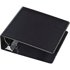 Quill Brand® Standard 4" 3 Ring Non View Binder With D-Rings, Black (758951) -Scott Stationery Shop 103237 s7