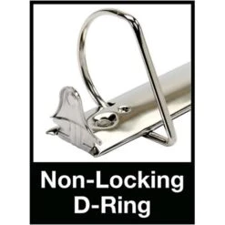 Quill Brand® Standard 1" 3 Ring Non View Binder With D-Rings, Dark Blue (758602)