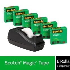 Scotch® Magic™ Invisible Tape, 3/4" X 27.77 Yds., 6 Rolls (810C40BK)