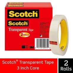 Scotch® Transparent Tape Refill, 3/4" X 72 Yds., 2 Rolls (600-2P34-72)