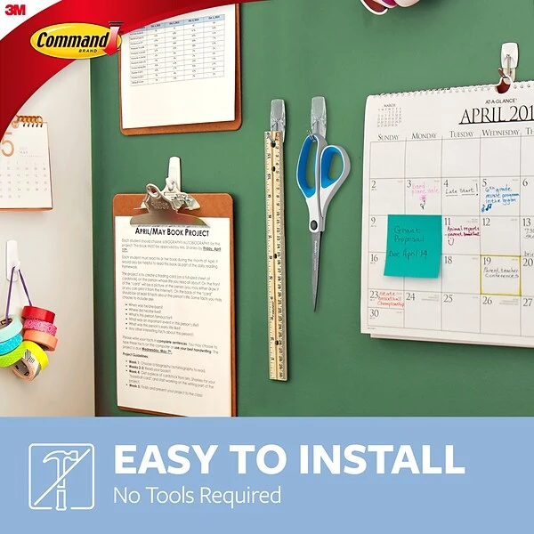 Command™ Clear Medium Wire Hook Value Pack, 6 Hooks (17065CLR-6ES) 8 Command™ Clear Medium Wire Hook Value Pack, 6 Hooks (17065CLR-6ES) - Image 6