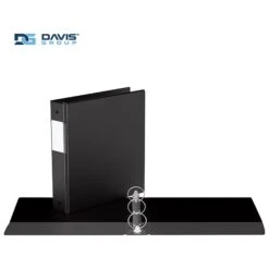 Davis Group Premium Economy 1 1/2" 3-Ring Non-View Binder, Black, 6/Pack (2312-01-06)
