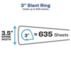 Avery Slant-D Standard 3" 3-Ring View Binder, Black (05600) -Scott Stationery Shop 35178EBA EEF1 4635 B921290C8391AE5E s7