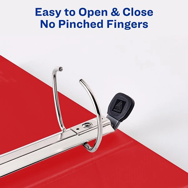 Avery Heavy-Duty 3" 3-Ring View Binder, Red (79325) 8 Avery Heavy-Duty 3" 3-Ring View Binder, Red (79325) - Image 6