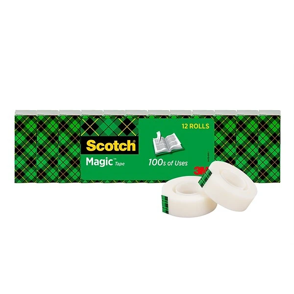 Scotch® Magic™ Invisible Tape Refill, 3/4" X 27.77 Yds., 12 Rolls (810K12) 3 Scotch® Magic™ Invisible Tape Refill, 3/4" X 27.77 Yds., 12 Rolls (810K12)