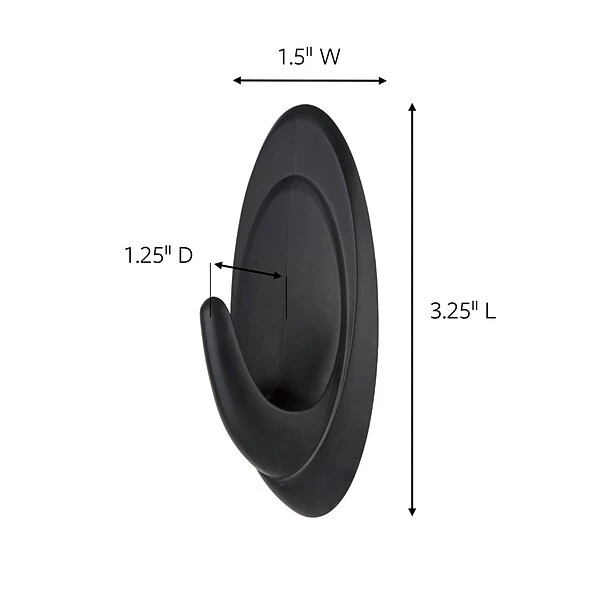 Command™ Outdoor Medium Terrace Hooks, Slate, 2 Hooks (17086S-AWES) 4 Command™ Outdoor Medium Terrace Hooks, Slate, 2 Hooks (17086S-AWES) - Image 2