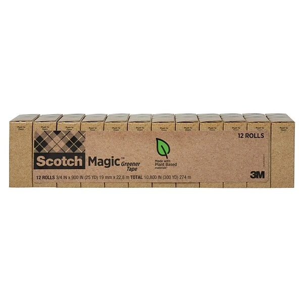 Scotch® Magic™ Greener Invisible Tape Refill, 3/4" X 25 Yds., 12 Rolls (812-12P) 6 Scotch® Magic™ Greener Invisible Tape Refill, 3/4" X 25 Yds., 12 Rolls (812-12P) - Image 4