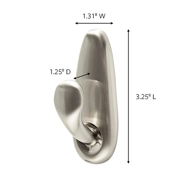 Command™ Medium Forever Classic Hook, Brushed Nickel (FC12-BN-ES) 3 Command™ Medium Forever Classic Hook, Brushed Nickel (FC12-BN-ES) - Image 2