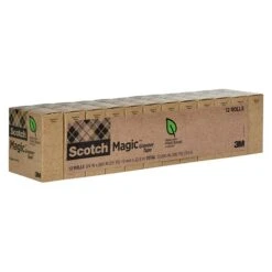 Scotch® Magic™ Greener Invisible Tape Refill, 3/4" X 25 Yds., 12 Rolls (812-12P) 12 Scotch® Magic™ Greener Invisible Tape Refill, 3/4" X 25 Yds., 12 Rolls (812-12P) -Scott Stationery Shop 616FD8F4 7621 4065 8611BA0E9AF23619 s7