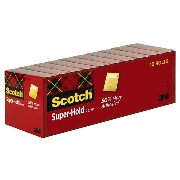 Scotch® Super-Hold Tape Refill, Transparent, Crystal Clear Clarity Finish, 3/4" X 27.77 Yds., 1" Core, 10 Rolls (700K10) 5 Scotch® Super-Hold Tape Refill, Transparent, Crystal Clear Clarity Finish, 3/4" X 27.77 Yds., 1" Core, 10 Rolls (700K10) - Image 3