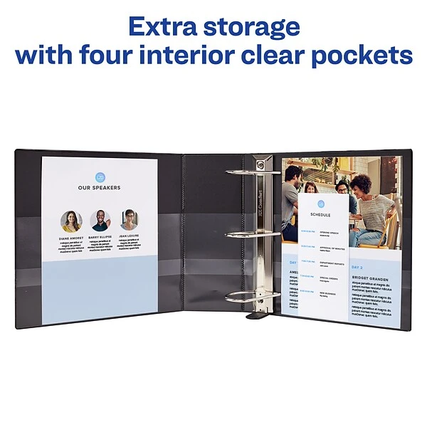 Avery Heavy Duty 5" 3-Ring View Binder, Black, 2/Pack (79606CT) 7 Avery Heavy Duty 5" 3-Ring View Binder, Black, 2/Pack (79606CT) - Image 5