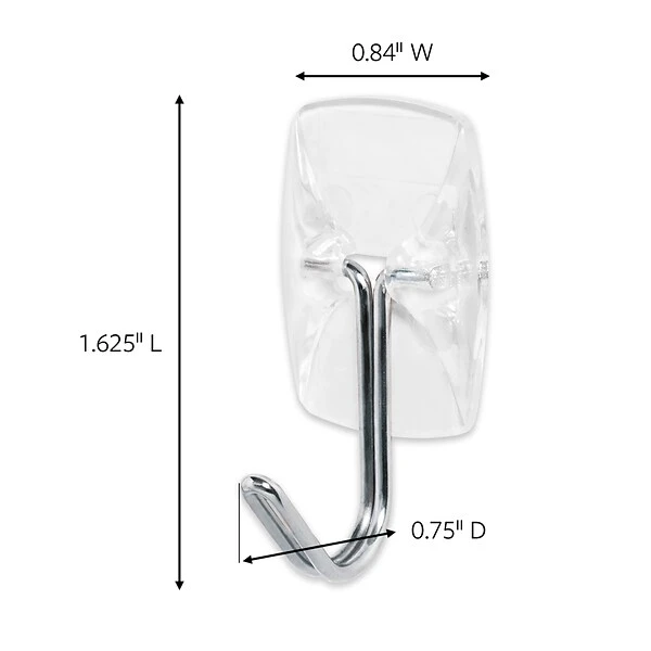 Command™ Small Wire Hooks, Clear, 9 Hooks (17067CLR-9ES) 4 Command™ Small Wire Hooks, Clear, 9 Hooks (17067CLR-9ES) - Image 2