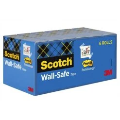 Scotch® Wall-Safe Tape, 3/4" X 22.22 Yds., 6 Rolls/Pack (813S6) -Scott Stationery Shop 74EF4B0E 8C30 4E63 B0556A0BE731FBAD s7