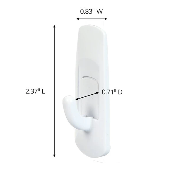Command™ Small Utility Hooks Value Pack, White, 6 Hooks (17002-6ES) 4 Command™ Small Utility Hooks Value Pack, White, 6 Hooks (17002-6ES) - Image 2