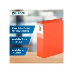 Davis Group Premium Economy 3" 3-Ring Non-View Binder, Orange, 6/Pack (2305-19-06) -Scott Stationery Shop 79D76964 327E 4533 9D0B32E3EA2C2977 s7