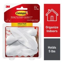 Command™ Value Pack Large Designer Hooks, 4 Hooks/Pack (17083-4ES)