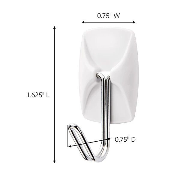 Command™ Small Wire Hooks, White, 3 Hooks (17067ES) 4 Command™ Small Wire Hooks, White, 3 Hooks (17067ES) - Image 2