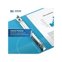 Davis Group Premium Economy 2" 3-Ring Non-View Binder, Turquoise Blue, 6/Pack (2313-52-06) -Scott Stationery Shop 87856C2B 3434 4271 B882535A1919432A s7
