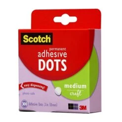 Scotch Medium Mounting Adhesive Dots, 300/Pack (010-300M)