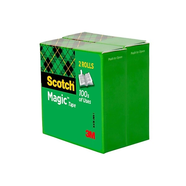Scotch® Magic™ Invisible Tape Refill, 1/2" X 72 Yds., 2 Rolls (810-2P12-72) 3 Scotch® Magic™ Invisible Tape Refill, 1/2" X 72 Yds., 2 Rolls (810-2P12-72)