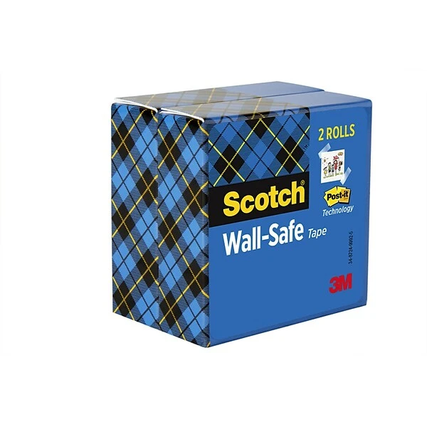 Scotch® Wall-Safe Tape, 3/4" X 22.22 Yds., 2 Rolls/Pack (813S6) 4 Scotch® Wall-Safe Tape, 3/4" X 22.22 Yds., 2 Rolls/Pack (813S6) - Image 2