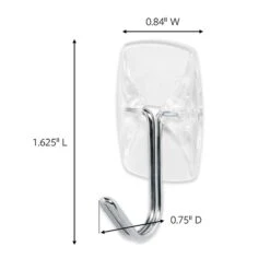 Command™ Small Wire Hooks, Clear, 15 Hooks (17067CLR-15NA)