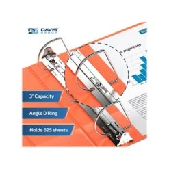 Davis Group Premium Economy 3" 3-Ring Non-View Binder, Orange, 6/Pack (2305-19-06) -Scott Stationery Shop 98CB11EE 267C 417C A8AFD02124FCEF59 s7
