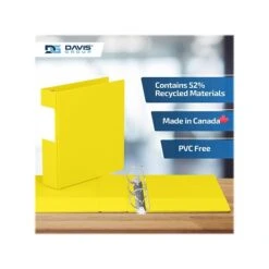 Davis Group Premium Economy 2" 3-Ring Non-View Binder, Yellow, 6/Pack (2304-05-06) 11 Davis Group Premium Economy 2" 3-Ring Non-View Binder, Yellow, 6/Pack (2304-05-06) -Scott Stationery Shop 9C69CC0E DF85 4919 8E7A71785E8D11CA s7