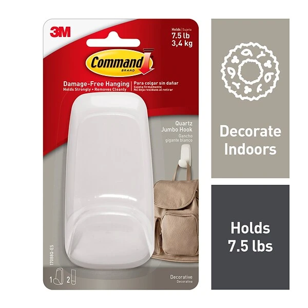 Command™ Jumbo Hook, White (17088Q-ES) 3 Command™ Jumbo Hook, White (17088Q-ES)