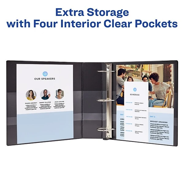 Avery Heavy Duty 2" 3-Ring View Binder, White, 4/Pack (79790) 6 Avery Heavy Duty 2" 3-Ring View Binder, White, 4/Pack (79790) - Image 4