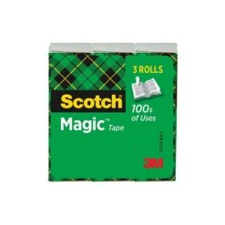 Scotch® Magic™ Invisible Tape Refill, 1" X 72 Yds., 3 Rolls (810-72-3PK)
