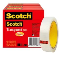 Scotch® Transparent Tape Refill, 1" X 72 Yds., 3 Rolls (600-72-3PK) 8 Scotch® Transparent Tape Refill, 1" X 72 Yds., 3 Rolls (600-72-3PK) -Scott Stationery Shop C3080710 47D8 469F 98B585664C638101 s7