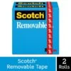 Scotch® Removable Invisible Tape, 3/4" X 36 Yds., 2 Rolls (811) -Scott Stationery Shop C4344D3C 4E8D 4CCD B20BF1B27E1DB840 s7