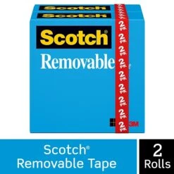 Scotch® Removable Invisible Tape, 3/4" X 36 Yds., 2 Rolls (811)