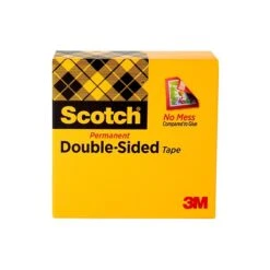 Scotch® Permanent Double Sided Tape Refill, 1/2" X 36 Yds., 3" Core, 12 Rolls (665-12PK)