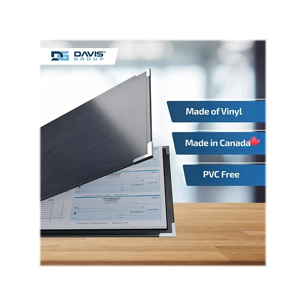 Davis Group 3-Up 1" 7-Ring Business Checkbook Binder, Black (3UPAM-01) 5 Davis Group 3-Up 1" 7-Ring Business Checkbook Binder, Black (3UPAM-01) - Image 3