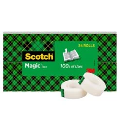 Scotch® Magic™ Invisible Tape Refill, 3/4" X 27.77 Yds., 24 Rolls (810K24)