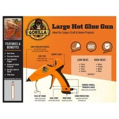 Gorilla Dual Temp Glue Gun, Orange/Black (100424) -Scott Stationery Shop E4E74811 407D 423E 933823865E94DB52 s7