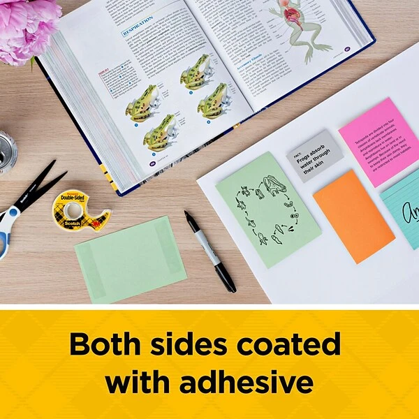 Scotch® Permanent Double Sided Tape W/Refillable Dispenser, 1/2" X 7 Yds., 1" Core, 3 Rolls (3136) 3 Scotch® Permanent Double Sided Tape W/Refillable Dispenser, 1/2" X 7 Yds., 1" Core, 3 Rolls (3136)