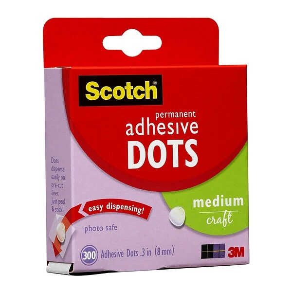 Scotch Medium Mounting Adhesive Dots, 300/Pack (010-300M) 4 Scotch Medium Mounting Adhesive Dots, 300/Pack (010-300M) - Image 2