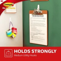 Command™ Medium Utility Hooks, White, 2 Hooks (17001ES) 12 Command™ Medium Utility Hooks, White, 2 Hooks (17001ES) -Scott Stationery Shop F293B0A5 D0F6 4EEC A6DD29017A70AB61 s7