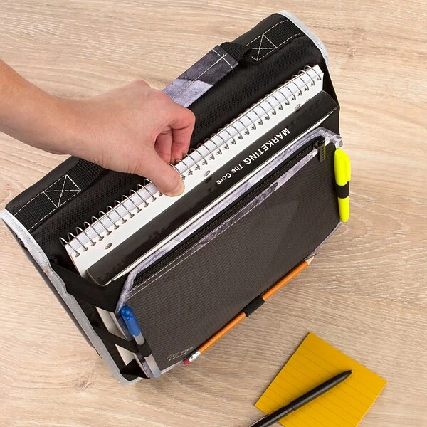 Five Star 2" 3-Ring Zipper Binder, Black/Gray (29052IT8) 8 Five Star 2" 3-Ring Zipper Binder, Black/Gray (29052IT8) - Image 6