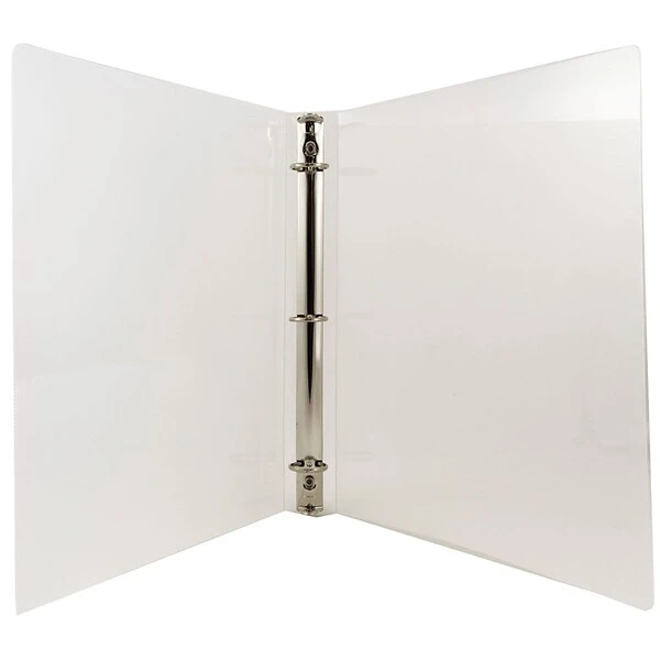 JAM Paper Standard .75" 3-Ring Flexible Poly Binder, Clear Glass Twill (7525644) 4 JAM Paper Standard .75" 3-Ring Flexible Poly Binder, Clear Glass Twill (7525644) - Image 2